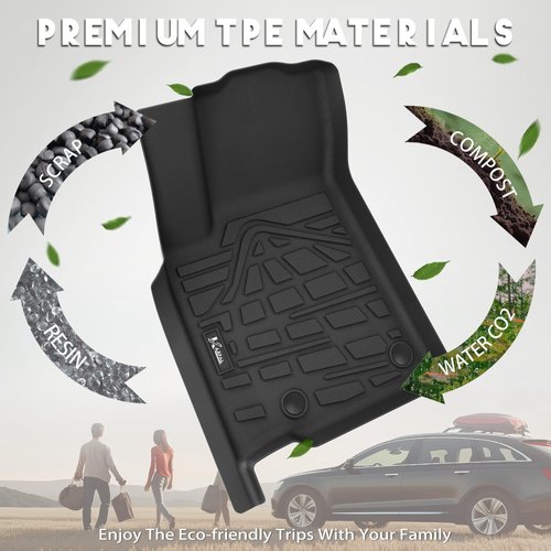 KARPAL Floor Mats Cargo Liner Fit with Jeep Grand Cherokee L 2021-2025 (6-Seater w/o 2nd Row Center Armrest Only), All-Weather 1st & 2nd & 3rd Row & Trunk TPE Car Mats