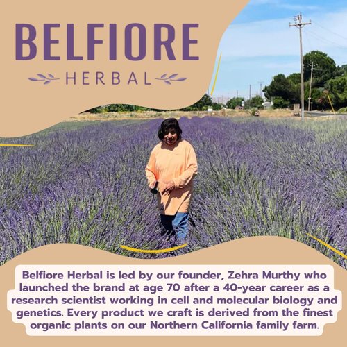 Belfiore Herbal 100% All Natural Super Serum – Vitamin A, C & E + Ferulic Acid | Brightens Skin | Plant-Based, Non-GMO for Face & Neck - Made in the USA (2oz)