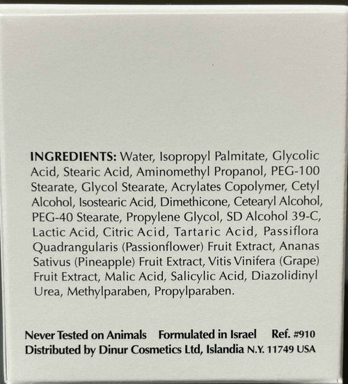 Dinur Cosmetics Glyco Complex Day Treatment Lightweight Moisturizing Cream with Glycolic Acid Exfoliating & Hydrating Formula for Smoother Radiant Skin Ideal for Use Under Makeup or Alone 2 OZ