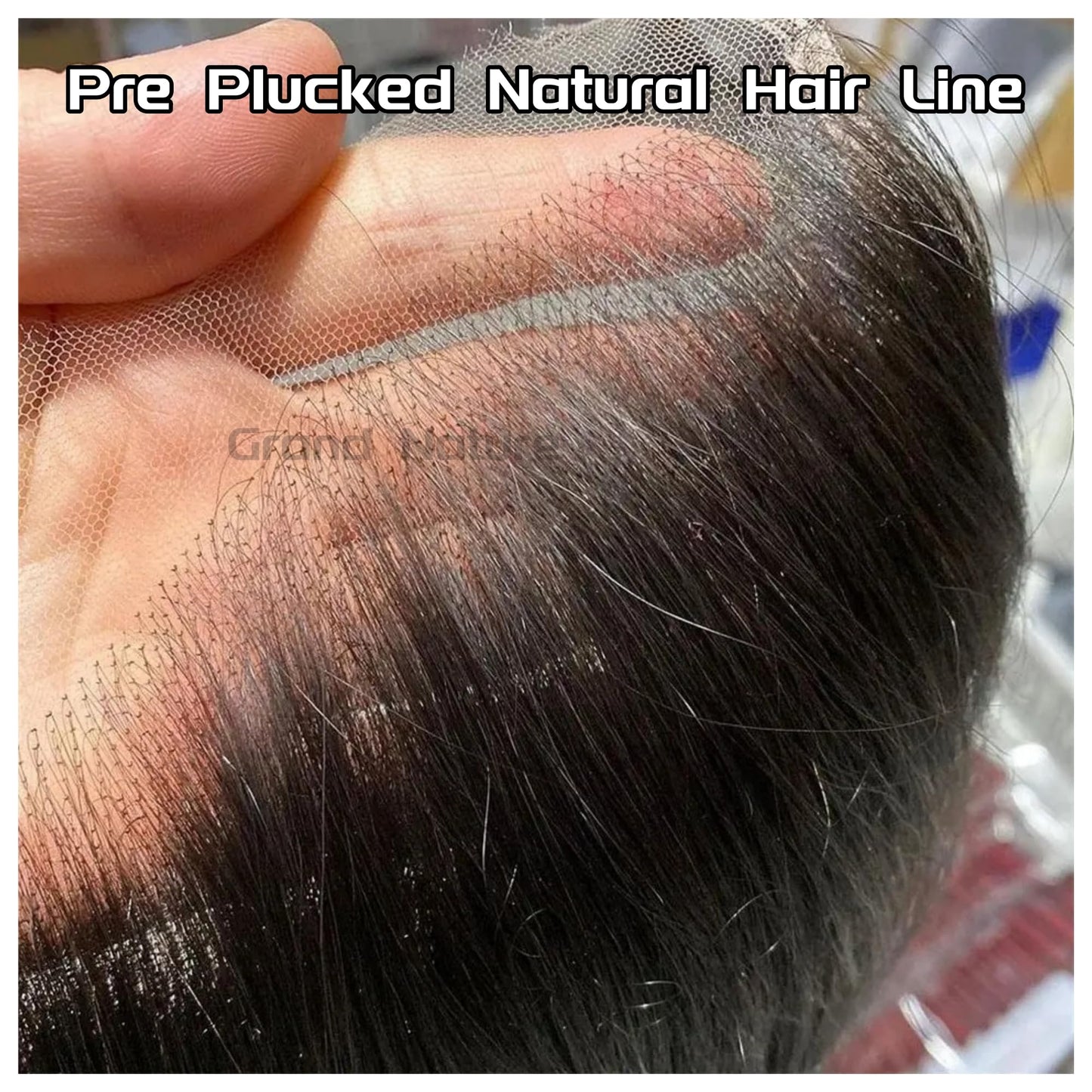 Grand Nature 6x6 HD Lace Closure, Virgin Human Hair Lace Closure Straight, Pre Plucked Natural Hair Line With Bleachable Knots