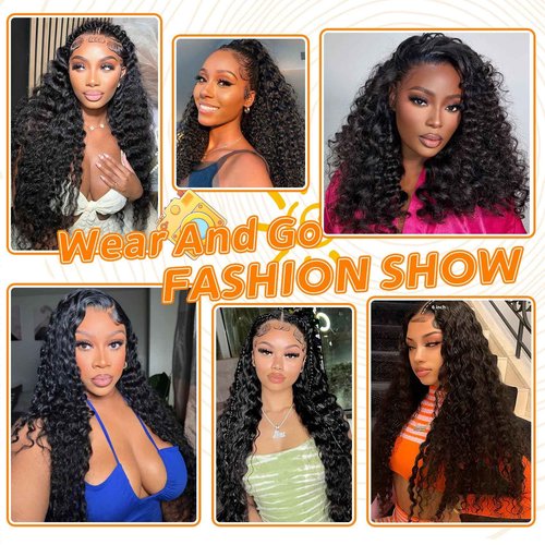 Forevermore Glueless Wigs Human Hair Pre Plucked Pre Cut Wear And Go 26inch Curly Human Hair Wig 13x4 Lace Front Wigs Human Hair 180% Density Ready To Wear Glueless Natural Color Clearance
