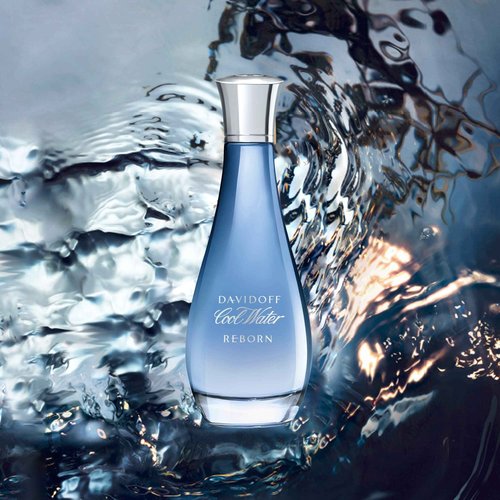 Davidoff Cool Water Reborn Eau de Toilette – Floral Woody Women's Perfume – With Notes of Rose Absolute, Vetiver & Tonka Bean – Long Lasting Fragrance – 3.3 Fl Oz
