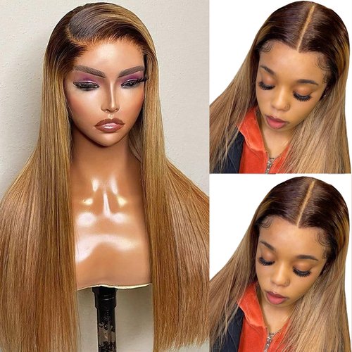 Munx Honey Blonde Lace Front Wig Human Hair Pre Plucked 13x6 Colored Lace Front Wigs for Black Women 180% Density Free Part Human Hair HD Lace Frontal Wigs 22 Inch Full Ends