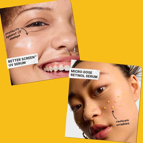 Kiehl's Anti Aging Skincare Set - $108 Value including Lightweight Sunscreen and Anti-Aging Retinol Serum - For Wrinkle Reduction and SPF Protection