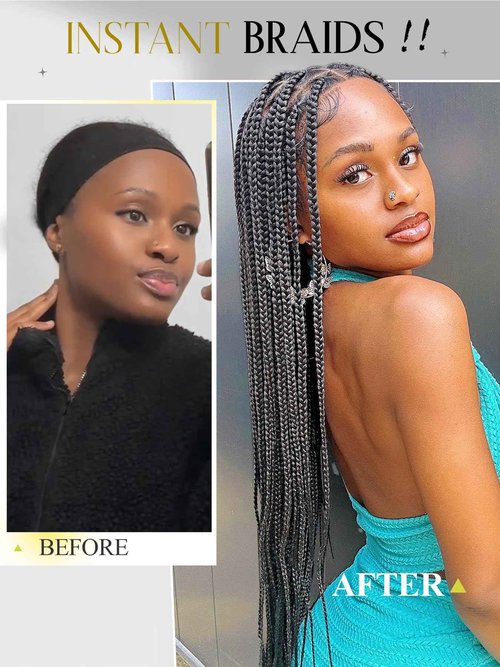 FANCEE Full Lace Braided Wig for Black Women 34 Inch Pre Plucked Knotless Squrare Part Box Braid Twist Locs Wig with Baby Hair