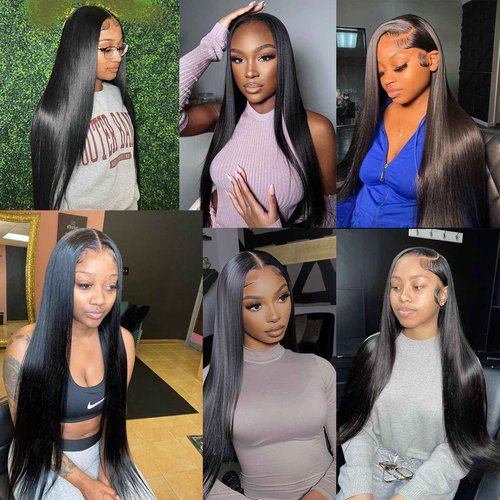 NROOEAY Straight Bundles Human Hair 26 inch 100% Unprocessed Brazilian Straight Hair Bundles 12A Retain the Intact Cuticle, Long Lifespan