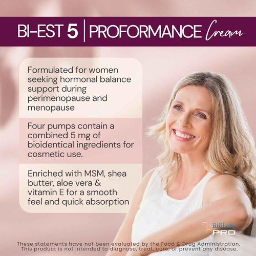 BIOLABS PRO Estro Cream BiEST 5.0 - Bioidentical Max Strength Solution - 5mg Per Dose - Three Month Supply - Luxury Bottle - 3.6oz