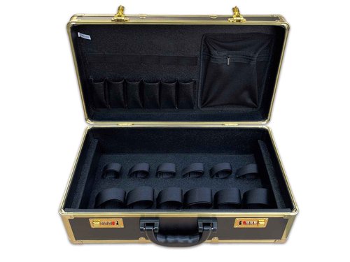 NNITEK Big space barber box double layer barber case gold color……