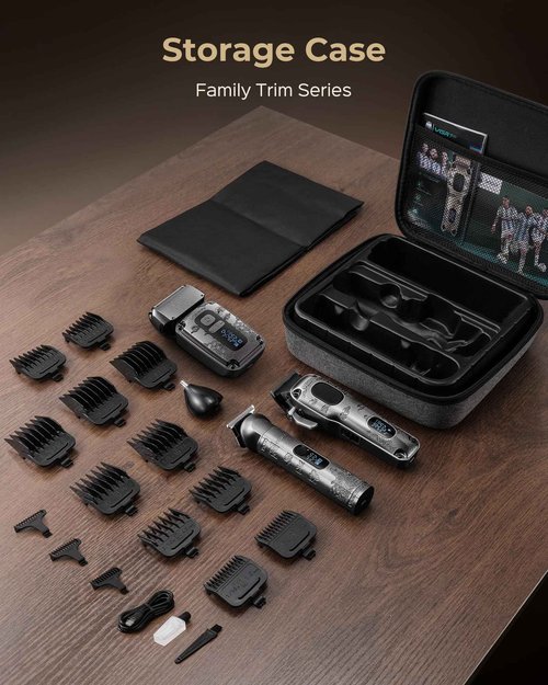 Vgrpro Hair Clippers & Trimmers Set for Men Professional, Waterproof Electric Razor Foil Shaver for Men Face Beard, Cordless for Hair Cutting, 4-Speed Setting, LED Battery Display, Barber or Home Use