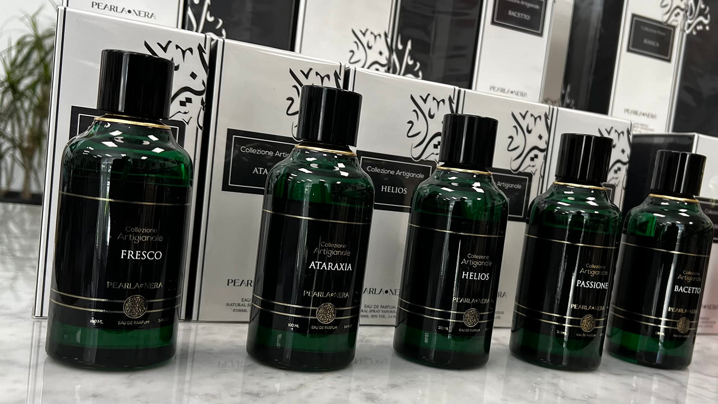 Maison d'Orient Layered Freshness and Purity PEARLA·NERA FRESCO Eau de Parfum Spray Fragrance and Musk Tahara (مسك الطهارة) Hand-crafted Oil Perfume