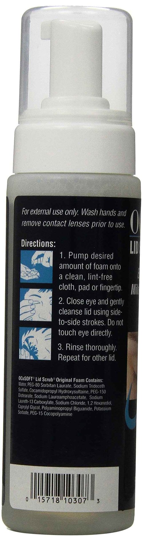OCuSOFT Lid Scrub Foaming Eyelid Cleanser, 7.25 Fluid Ounce (Pack of 2)