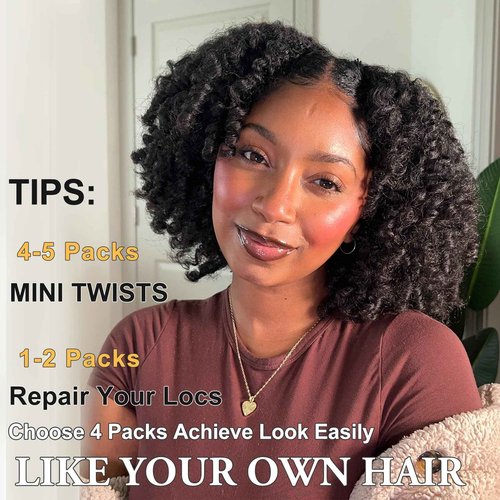 2 Bundles Afro Kinky-Curly Human Hair Bulk 20 Inch Afro Kinkys Bulk Human Hair Black for Twist Dreadlocks Extensions Repair Locs