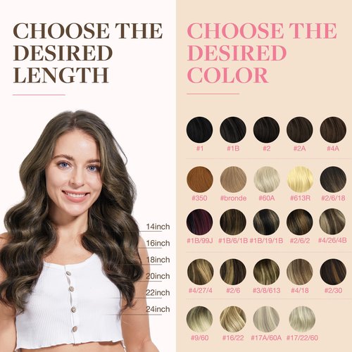 GOO GOO Tape in Hair Extensions Human Hair, 1B/19/1B Natural Black to Light Blonde, 22inch 50g 20pcs, Skin Weft Seamless Invisible, Silky Straight with Thick Ends, Remy Human Hair