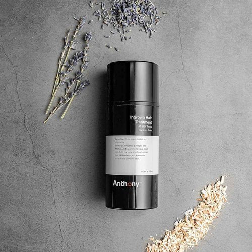 Anthony Ingrown Hair Treatment for Men, Gel Solution to Calm Razor Burn, Scar and Redness Eliminator, Bump Removal, 3 Fl Oz, Pack of 3