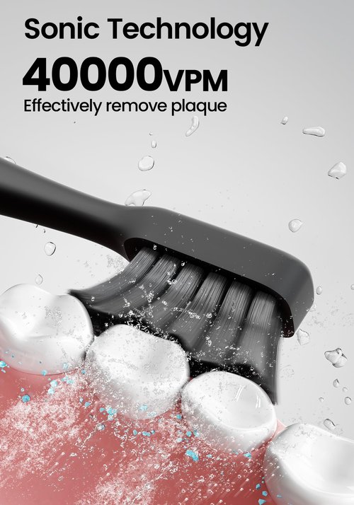 Allegro Luxury Premium Polished Metal Sonic Toothbrush M1,Ivory Gold