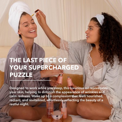 FOREO SUPERCHARGED Overnight Skin Repair Face Oil - Organic Vitamin E Oil with Avocado & Camellia Oil - Nourishing Facial Oil for Radiant, Smooth Skin - Vegan & Cruelty-Free - 1 fl. Oz