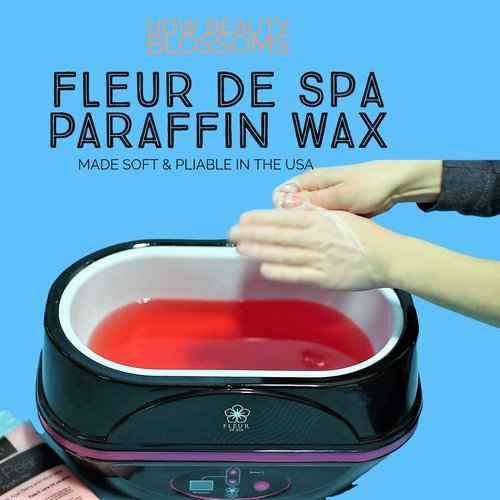 FLEUR DE SPA Paraffin Wax refill 1lb Sampler Pack | Peach, Lavender, Vanilla, Rosemary/Mint/Eucalyptus, & Unscented