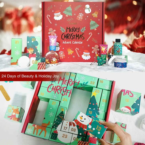Cvirahll Advent Calendar 2025 for Adult Women, Luxury Spa Gift Set for Her Him, Christmas Gifts for Women & Men, 24 Day Countdown Calendar with Bath & Body Care, Limited Edition Holiday Gift