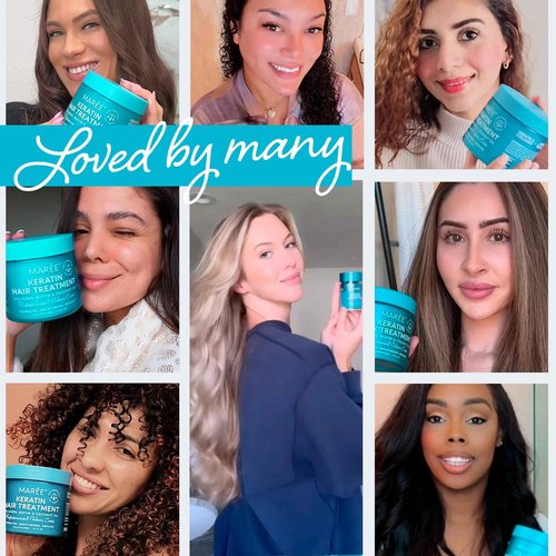 MAREE Bundle - Glycolic Acid Peel Pads, Lip Mask Under Eye Gels - Salicylic Acid, Marine Collagen & Hyaluronic Acid, Coconut Oil - Deep Cleaning Effect, Nourish & Hydrate Dry Lips, De-puff Eyes