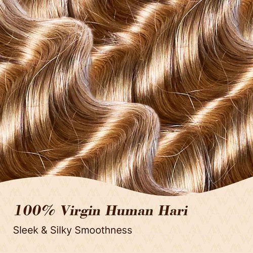 Wequeen 16A Human Braiding Hair Deep Wave 100g 18 Inch 100% Unprocessed Brazilian Virgin Hair No Weft Bulk Human Hair for Braiding Curly Hair Extensions for Boho Braids, Honey Blonde