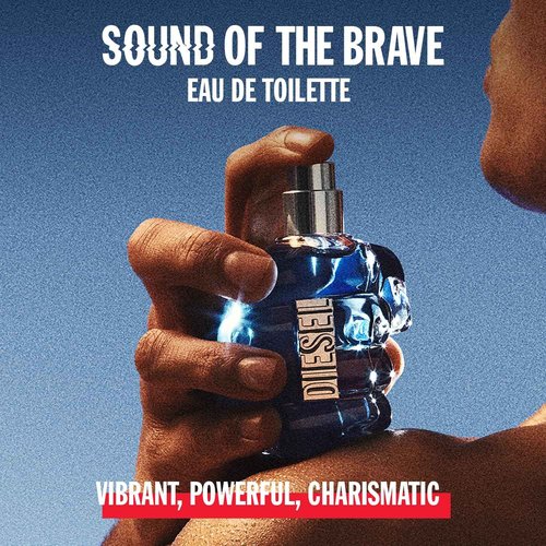 Diesel Sound of the Brave 2 PC Fragrance Gift Set for Men - 1.7 Fl Oz Eau de Toilette Spray & 3.4 Fl Oz Shower Gel - Notes of Bison Grass Accord, Amber Woods & Juniper Essence