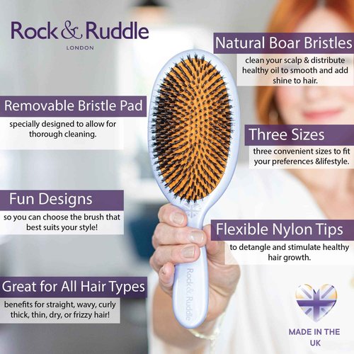 Rock & Ruddle Hair Brush S Acorn & Butterfly