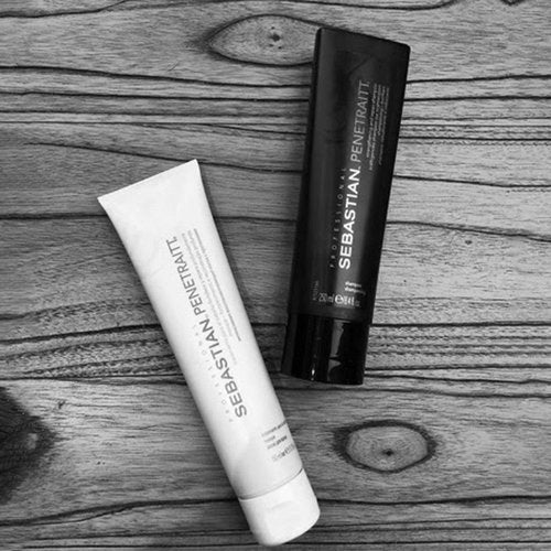 Sebastian Professional Penetraitt Strengthening and Repair Shampoo and Conditioner, For Deep Repair, Liter Set