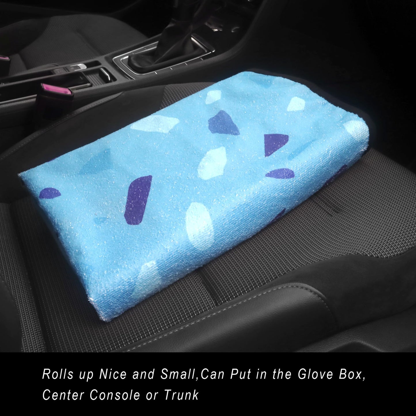 LoyaGour Car Seat Cover Protector Front Seats,for Gym Workout,Running,Swimming,Beach and Hiking,Waterproof Sweat Towel Bucket Seat Covers for Cars SUV Trucks (Blue Marbling, 1Pcs)