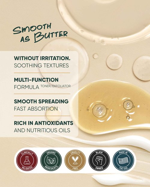 Buttah Skin Supreme Kit for Melanin Rich Skin | Facial Shea Butter 2 oz | Vitamin C Serum 1 oz | Cleanser 3.4 oz | Rosewater Toner 3.4 oz | Black Owned Skincare