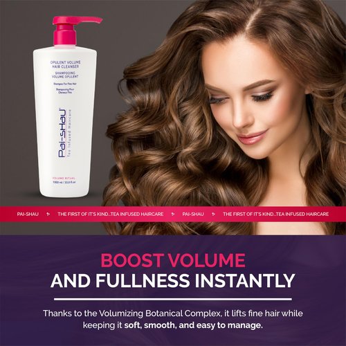 Pai-Shau Opulent Volume Hair Cleanser - Volumizing Shampoo for Fine Hair- Provides Improved Volume and Lasting Fullness - Shampoo for Women - 33.8 Fl Oz