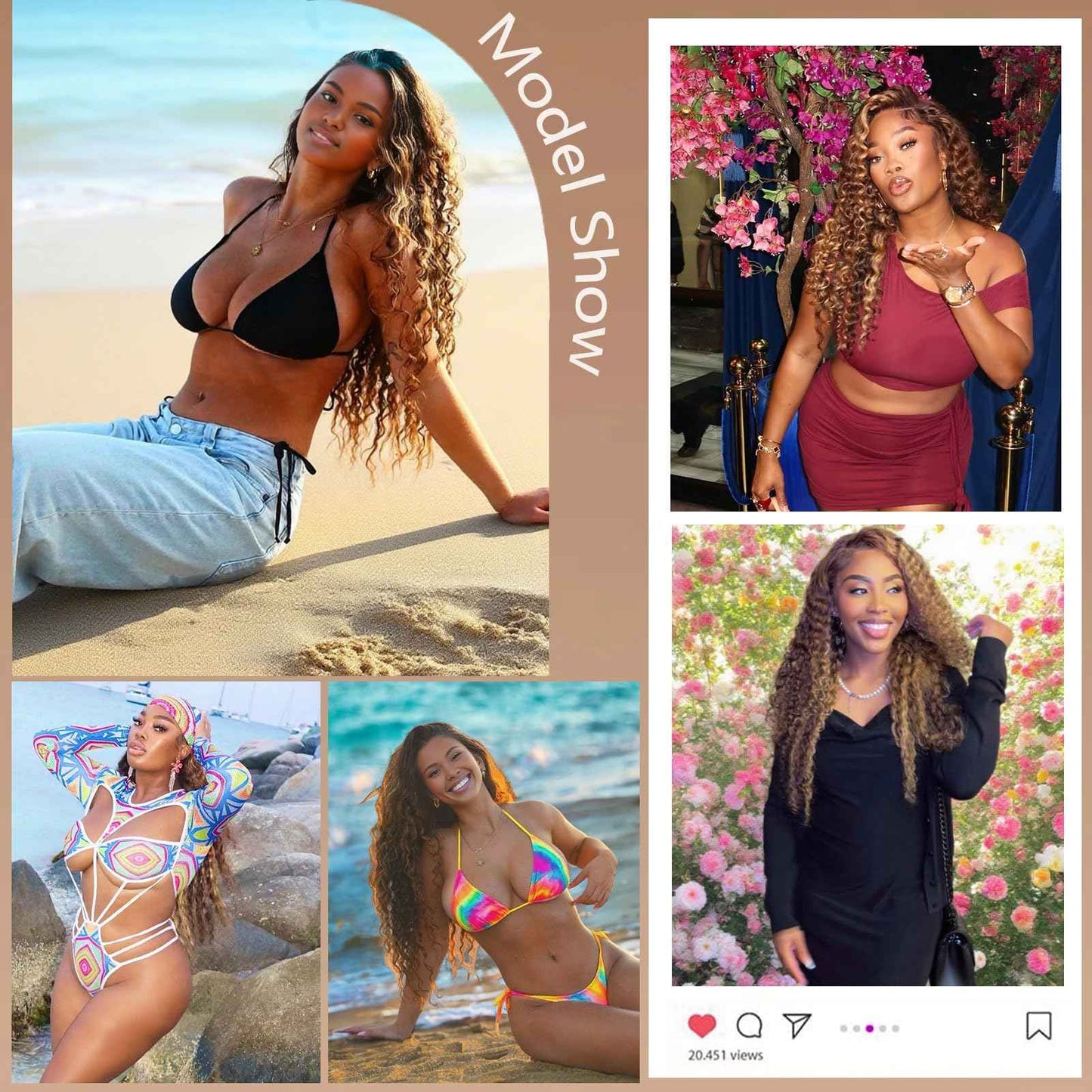 26 Inch Highlight Ombre Deep Wave Lace Front Wigs Human Hair Wig 13x6 Honey Blonde Wig Human Hair HD Glueless Deep Wave Wig 4/27 Colored Wet and Wavy Curly Wig Pre Plucked for Women