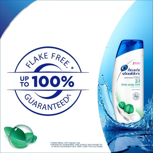 Head & Shoulders Itchy Scalp Care with Eucalyptus 2-in-1 Anti-Dandruff Shampoo + Conditioner 8.45 Fl Oz (Pack of 6)