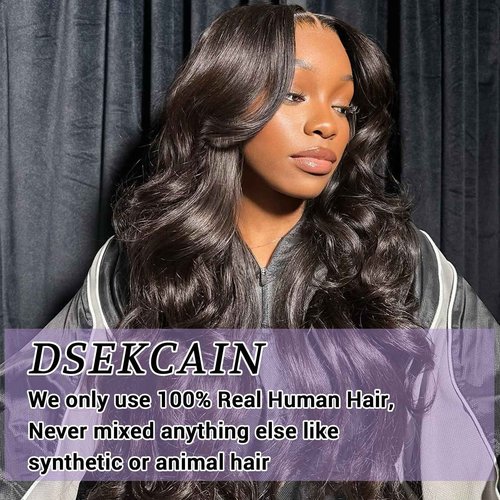 DSEKCAIN Body Wave V Part Wig Human Hair Glueless Clip In 100% Real Human Hair V-part Wigs No Glue No Sew In Upgrade U Part Wig For Beginners Friendly 200% Density 16 Inch