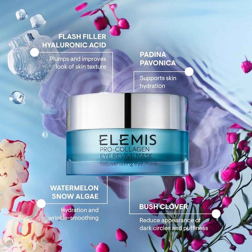 ELEMIS Pro-Collagen Eye Revive Mask 15ml, Hydrating Eye Mask for Brightening, Plumping & Reducing Wrinkles, Overnight Mask for Plump and Hydrated Skin