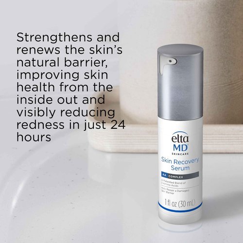 EltaMD Skin Recovery Face Serum, Redness Relief, Facial Serum Visibly Reduces Redness in 24 Hours, For Sensitive Skin, 1.0 oz Pump