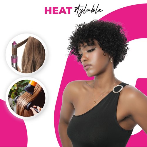 BIG G HAIR 10 inch Curly Pixie Cut Vietnamese Human Hair Wig Pre Plucked, Wear and Go Lace Bob Wig Human Hair 180% Density, Glueless Wig Human Hair with Baby Hair