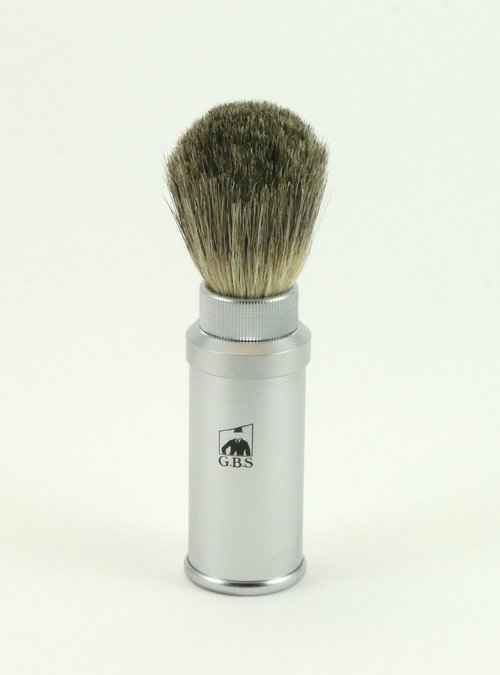 G.B.S Safety Razor, Matte Silver Finish Adjustable Tension and Friendly Shave Brush Badge Bristles Leather Protective Razor Blades