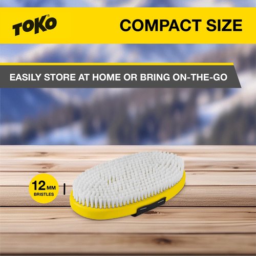 TOKO Ski Snowboard Oval Waxing Brush 13mm Soft Nylon Bush with Hand Strap