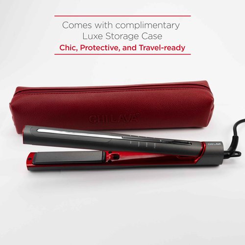 CHI Lava Glide Hairstyling Iron, Ceramic Hair Straightener for Smooth Styling & Long-Lasting Shine, Fast Heat-up for Professional Straightening, 1"