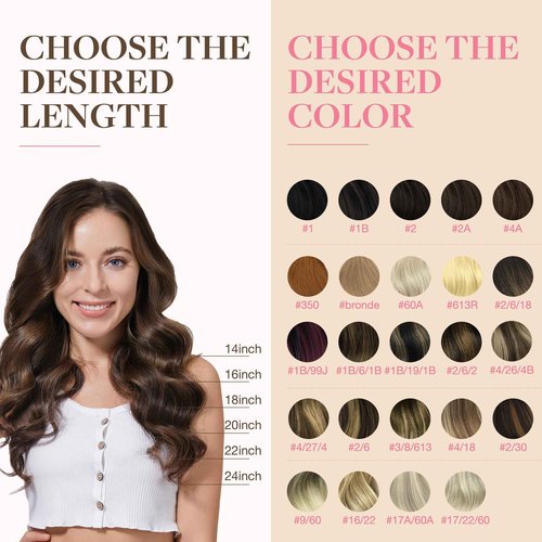 GOO GOO Tape in Hair Extensions Human Hair, 2/30/2 Balayage Expensive Brunette, 24inch 50g 20pcs, Skin Weft Seamless Invisible, Silky Straight with Thick Ends, Remy Human Hair