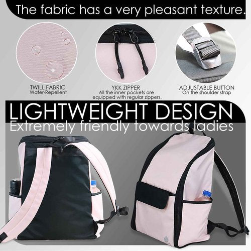 AUTUMN SENCE Travel Laptop Backpack Large Hanging Toiletry Organizer Water-Repellent Hygiene Bag, Toiletries Makeup Cosmetics Organizer (Pink)