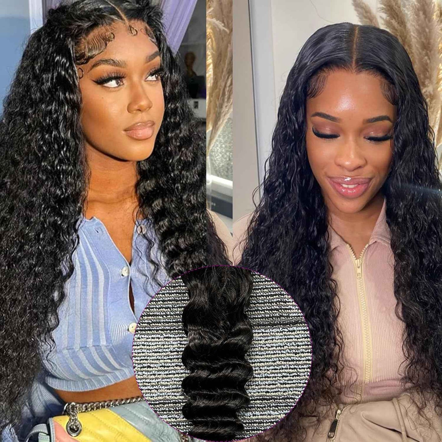 2x6 Hd Lace Closure Unprocessed Human Hair 150% Density Closure Pre-Plucked Hairline Deep Wavy Style Closure Middle Part With Baby Hair Natural Black Color 20 Inch