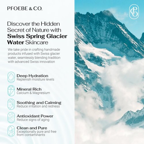 Pfoebe & Co. Peptide Reconstruction Cream | Face, Neck, Jawline, Decolletage | Swiss Glacier Water Infused | Firm & Tighten | Deep Care for Sun Damage | Time-Defying Hydration | Radiant Skin - 50ml