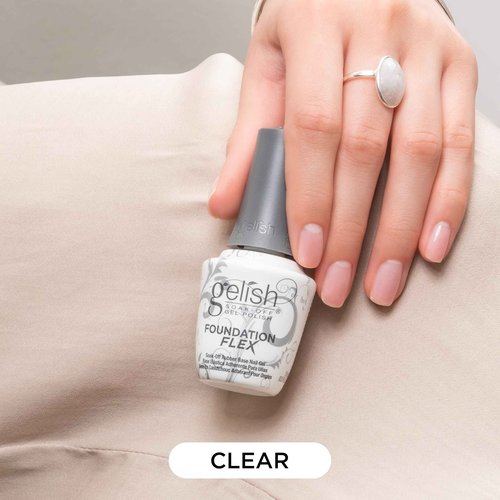 Gelish Foundation Flex Bundle - Flexible Base Coat for Nails, Ridge Filling, & Perfect Protection, Soak-Off Rubber Base Gel Nail Kit for Long-Lasting Nail Strength and Flexibility
