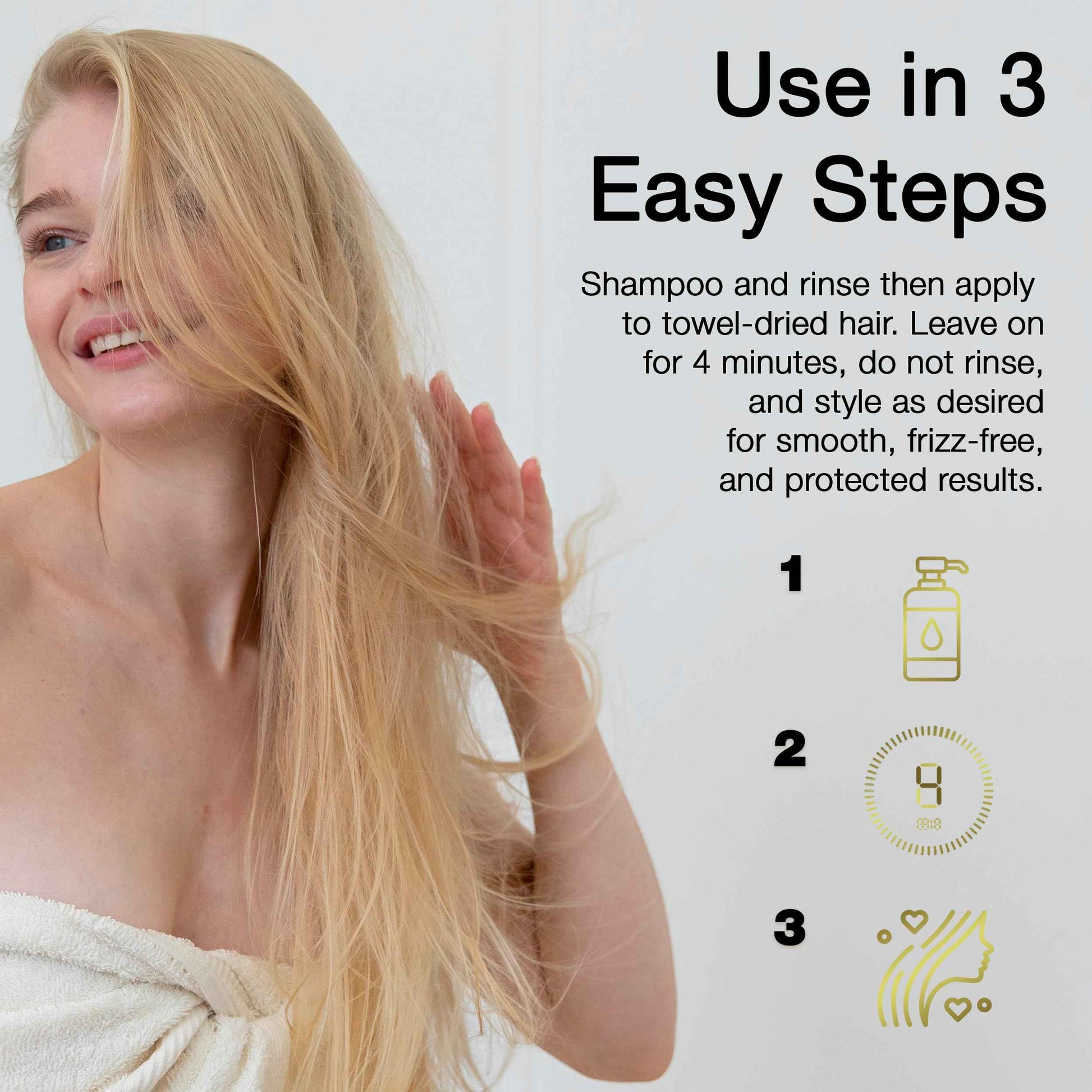 Kaaral Bio-Peptide Thermal Leave-In Hair Mask - Intensive Moisture & Heat Protection for Dry Damaged Hair - Strengthening Hydrating Repair with Collagen & Restores Shine - 50ml