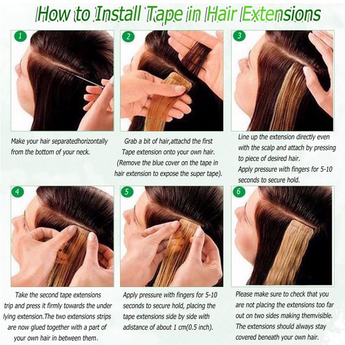 Tape in Hair Extensions Human Hair 26 Inch Body Wave Natural Black Hair Balayage Silver Grey Highlights Hair Extensions Real Human Hair Tape ins for Black Women 20 PCS Double Sided Tape Hair 50G