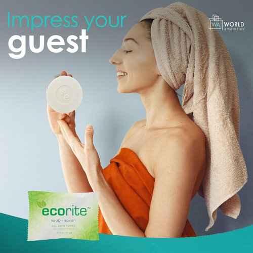 Ecorite Body Bar 1oz/30gm (clear frosted sachet) Hotel Amenities, 288/case