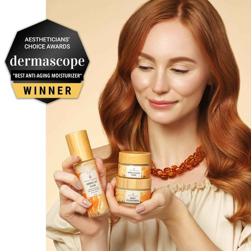 Elina Organics Ambra Lift Elixir, 2oz – Award-Winning Anti-Aging Moisturizer with Baltic Amber, Marine Collagen & Pearl Powder – Lifts, Firms & Hydrates – Organic, Vegan