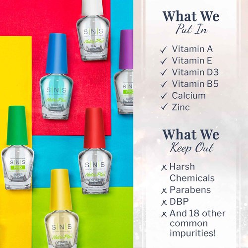 SNS Base Coat Nail Polish for Nail Dip Powder Set, 6 Pack - Long-Lasting & Fast-Drying Nail Strengtheners Gel Base for Colors - Low-Odor Dipping Powder Polish, No UV Lamp Required, 0.5 Oz