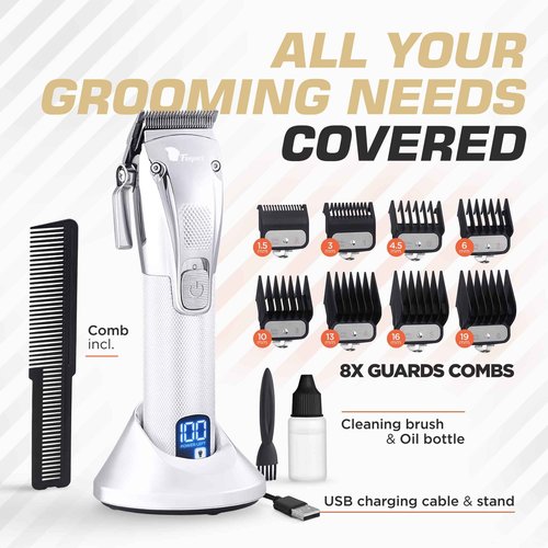 Fagaci Hair Clippers for Men Professional with Precise Cutting, Turbo Power Professional Barber Clippers Cordless, Powerful Motor Fade Mens Hair Clipper Set, Precision Blades Haircut Machine Kit